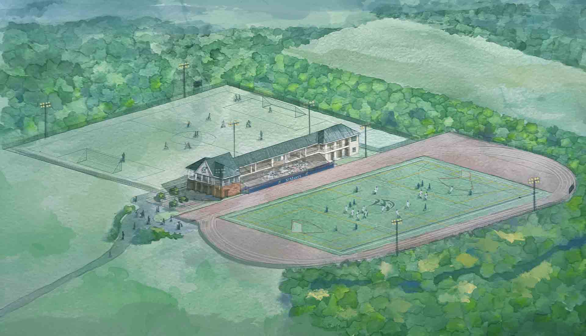 Painting of Jammie L. Roberts Stadium 